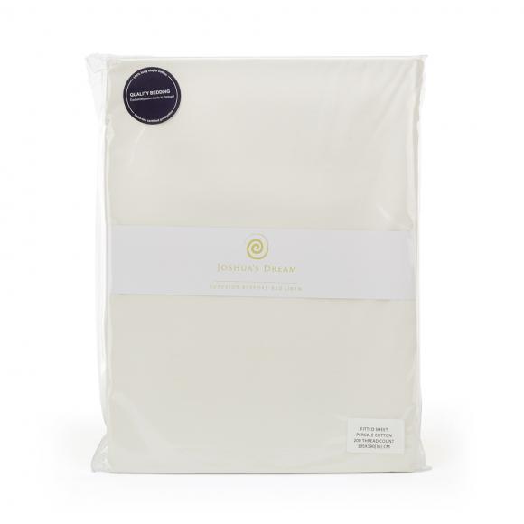 Joshua's Dream Classic 200 Percale Ivory Flat Sheet