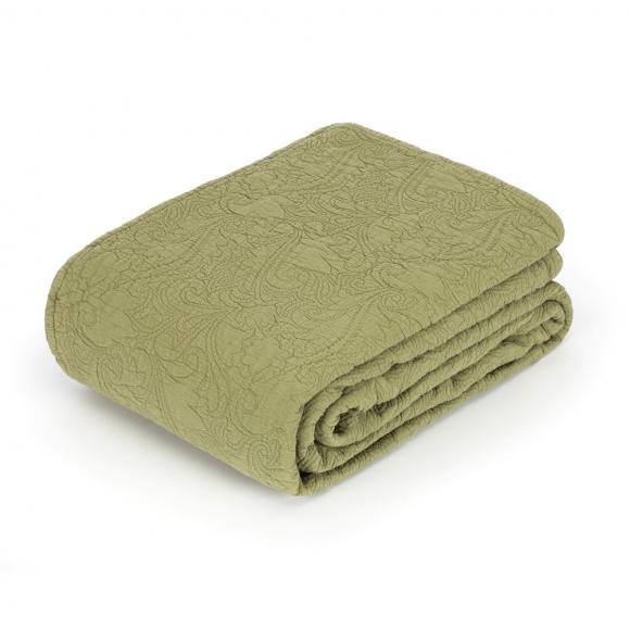 Joshua's Dream Floral Green Bedcover / Large Throw