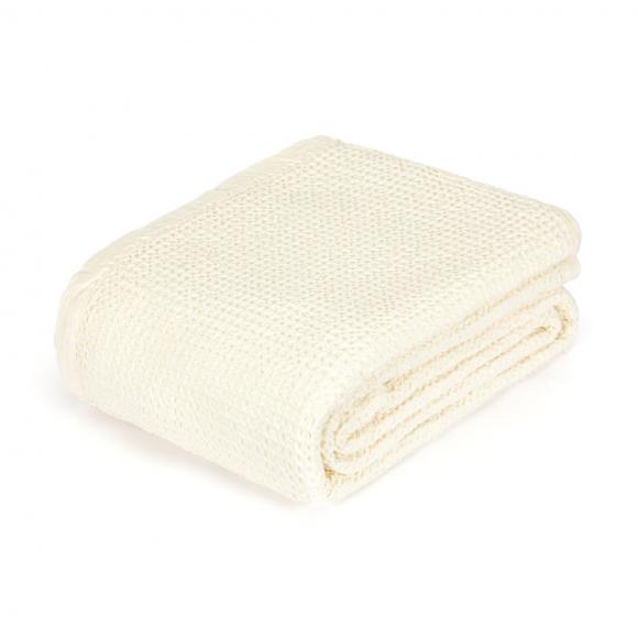 Joshua's Dream Waffle Ivory Bedcover / Large Throw