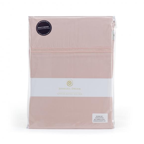 Joshua's Dream Purity 300 Satin Pink Duvet Cover Set