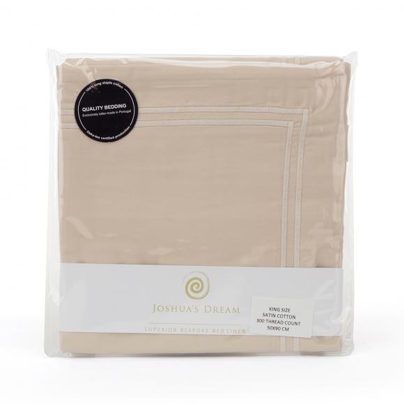 Joshua's Dream Purity 300 Satin Cream Oxford Pillowcase