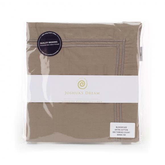 Joshua's Dream Purity 300 Satin Taupe Oxford Pillowcase